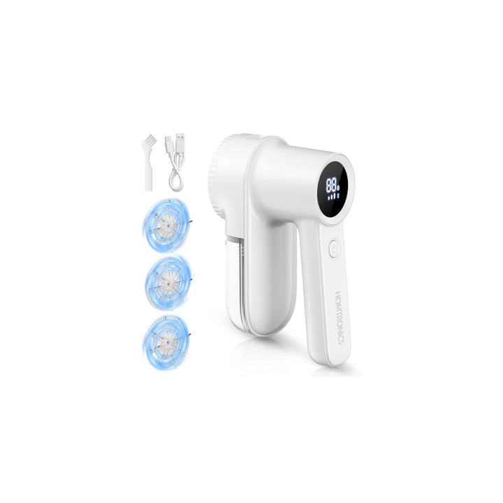 Fusselrasierer Elektrisch, Homtronics Fusselrasierer mit LED-Licht, USB Aufladung, 3 Einstellbaren,