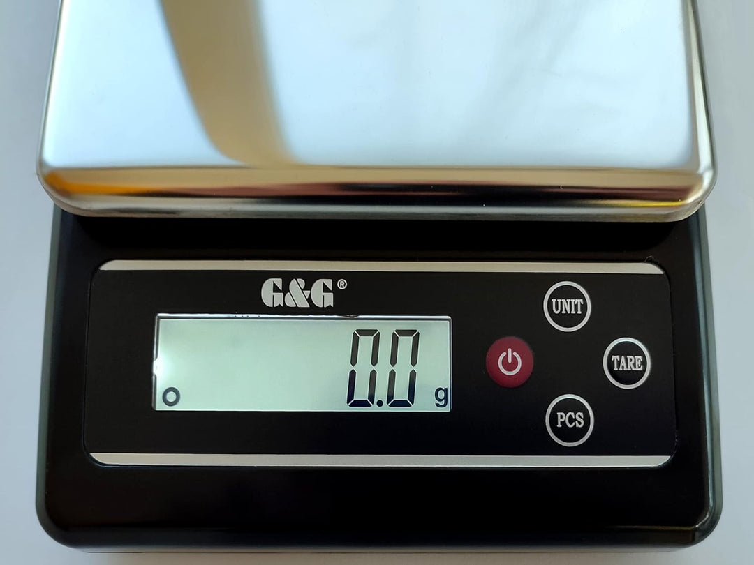 G&amp;G KF-B Küchenwaagen, 6kg -3kg / 0.1g einstellbare Abschaltautomatik, Feinwaage Digitalwaage, mit N