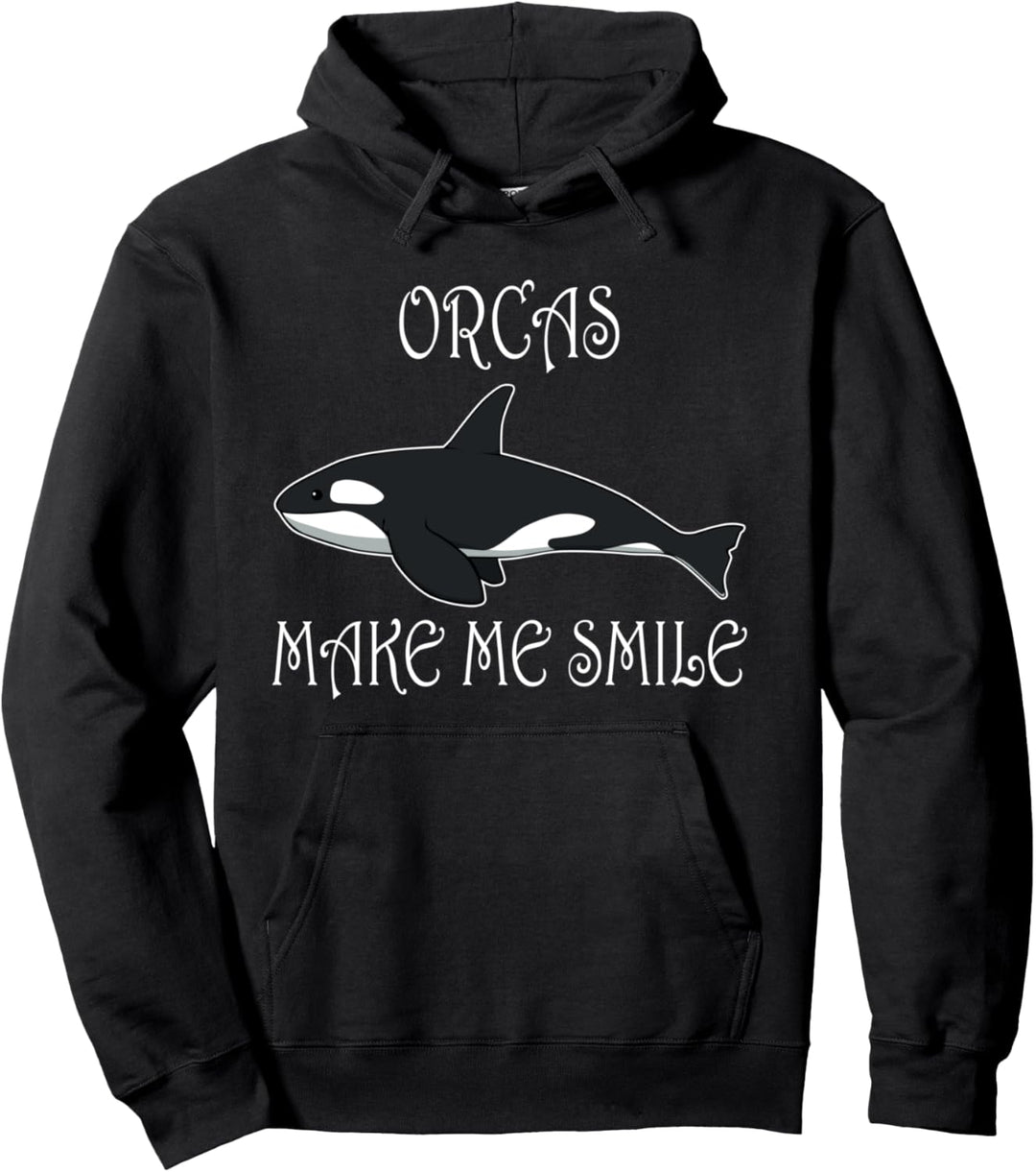 Orca Make Me Smile Whale Ozean Pullover Hoodie
