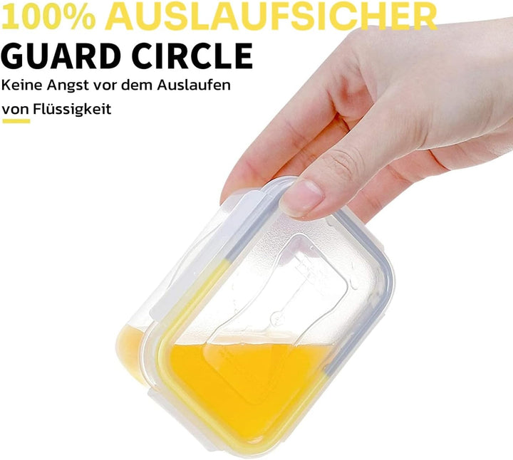 EASYLOCK 4PACK 180ML Kleine Dosen mit Deckel Plastik, Meal Prep Boxen, Mikrowellengeschirr, Auslaufs