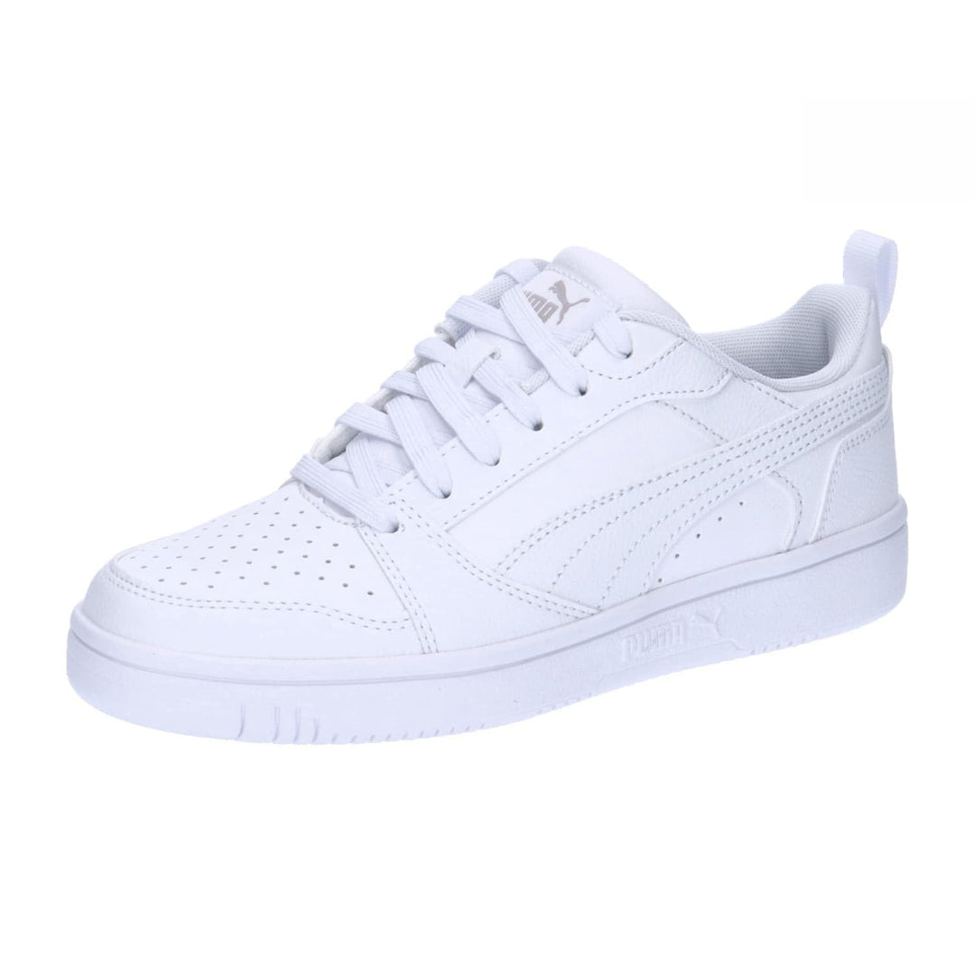 PUMA Unisex Kinder Rebound V6 Lo Jr Sneaker 35.5 EU White Cool Light Gray, 35.5 EU White Cool Light