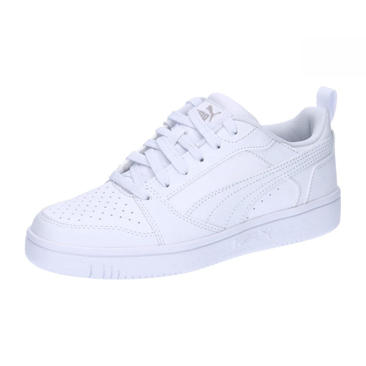 PUMA Unisex Kinder Rebound V6 Lo Jr Sneaker 35.5 EU White Cool Light Gray, 35.5 EU White Cool Light