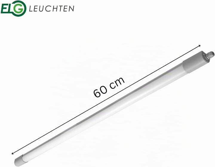 LED Feuchtraumleuchte 17 Watt 4000K reinweiss 4000lm IP65 wasserfest schlagfest 60cm Feuchtraumwanne