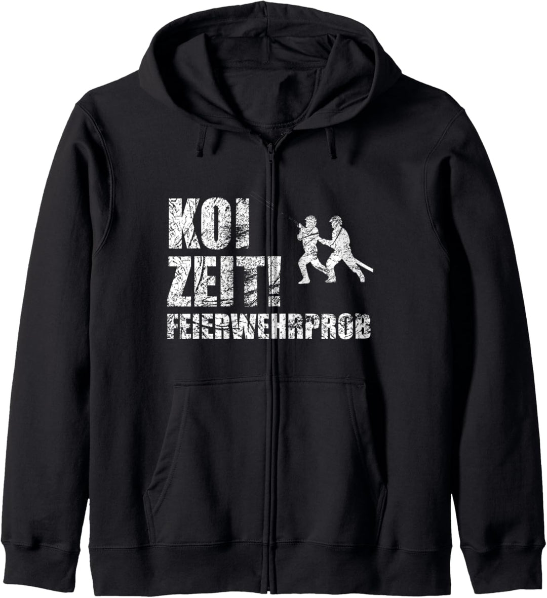 Koi Zeit Feierwehrprob schwäbisches Spruch Kapuzenjacke