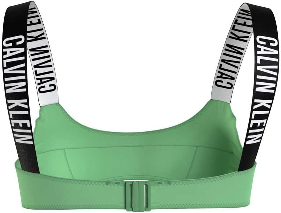 Calvin Klein Damen Bikinitop Bralette Ungepolstert M Ultra Green, M Ultra Green