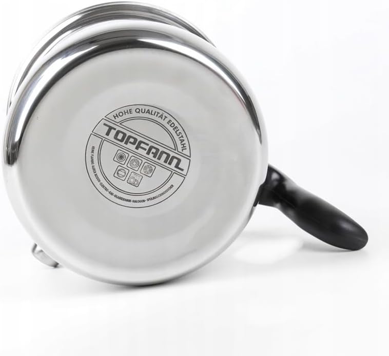 1,5L Milchtopf Simmertopf Edelstahl Kochtopf Wasserbad Simmerntopf Wasserbad mit Flötenkessel Funkti