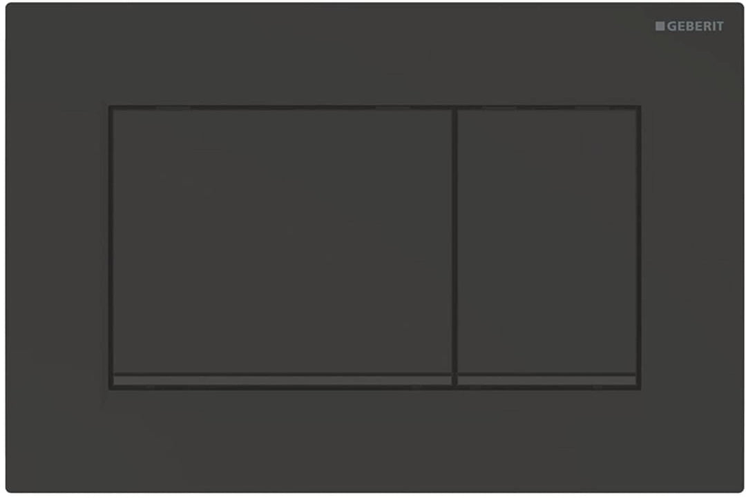 Geberit, Sigma30 115.883.16.1 Betätigungsplatte 2 Mengen, schwarz matt, 115883161 Single, Single