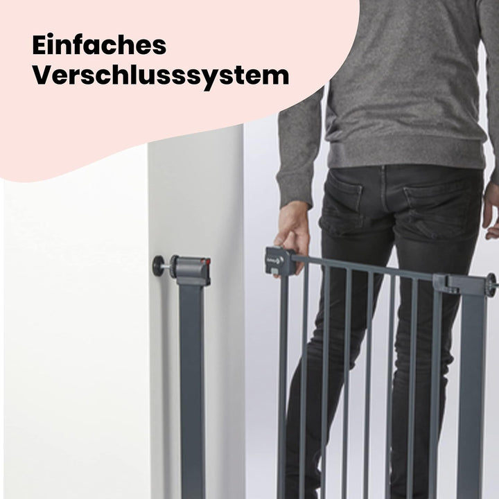 Safety 1st Easy Close, Ausziehbares Schutzgitter, Klemmgitter für die Treppe, Babygitter auch für Hu