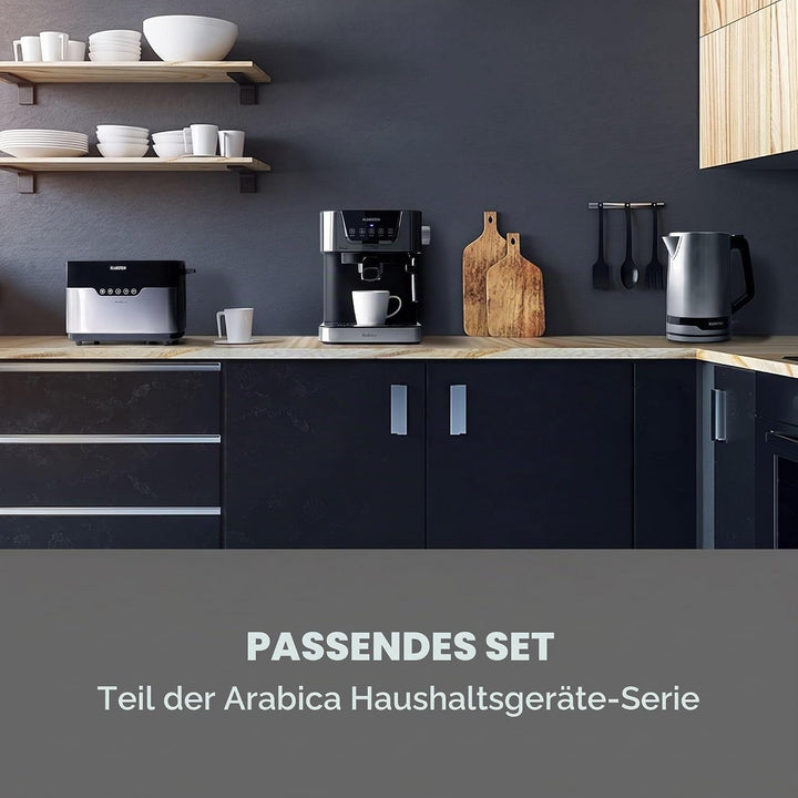 Klarstein Arabica Toaster - 920W, Touch-Bedienfeld, LED-Display, Auftau, Aufwärm- und Abbruchfunktio
