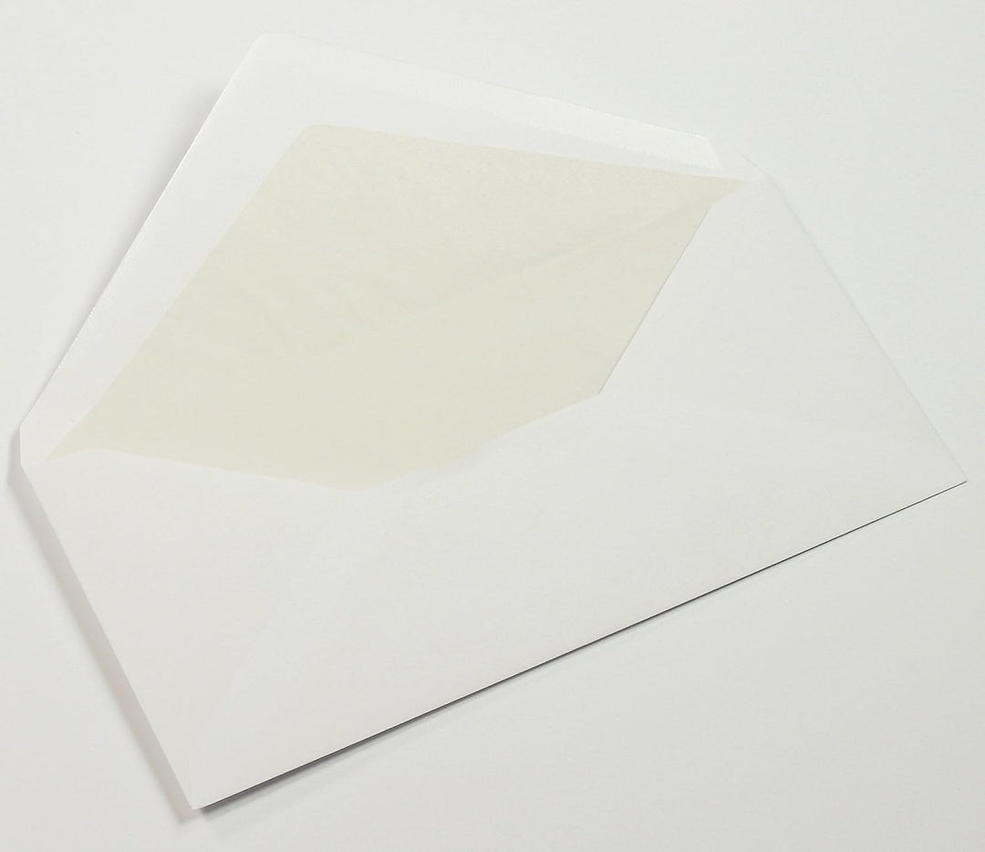 PREMIUM Briefumschläge DIN lang weiss, gefüttert 100 g/qm, 500 Stück, weiss mit Innenfutter/Seidenfu