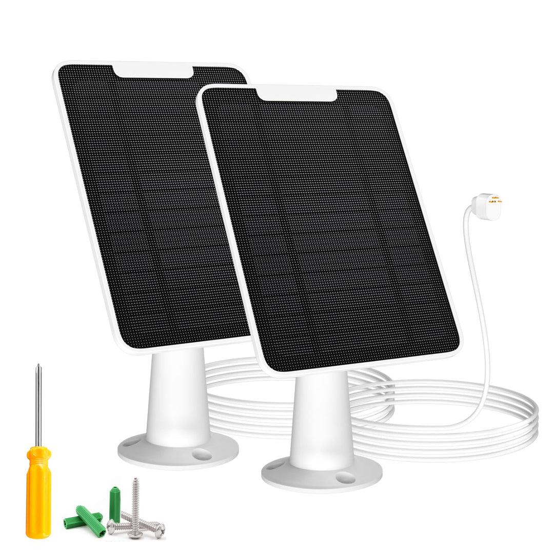 Solarpanel-Ladegerät Kompatibel mit Google Nest-Kamera im Aussen & Innenbereich(Batterieversion), 6W