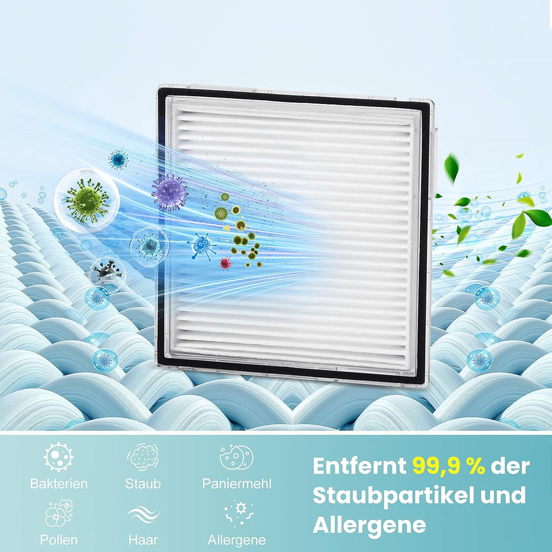 24 Stück Zubehör für Roborock Q10 X5+ Saugroboter, Ersatzteil mit 6 Staubbeutel 6 Seitenbürsten 4 Wi