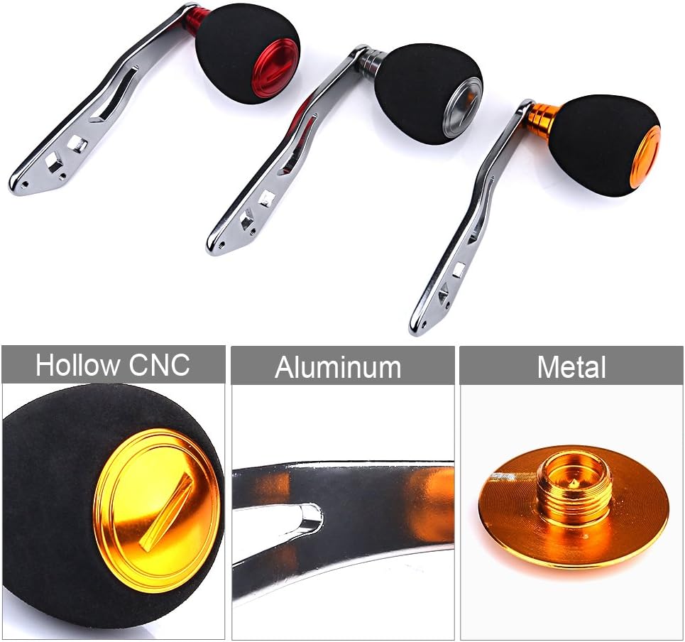 Power Handle for Calcutta Fishing Reel,Angelrolle Griff Ersatz Power Knob Vollmetall Baitcasting Ang