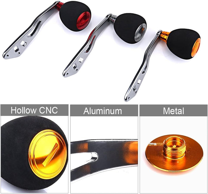 Power Handle for Calcutta Fishing Reel,Angelrolle Griff Ersatz Power Knob Vollmetall Baitcasting Ang