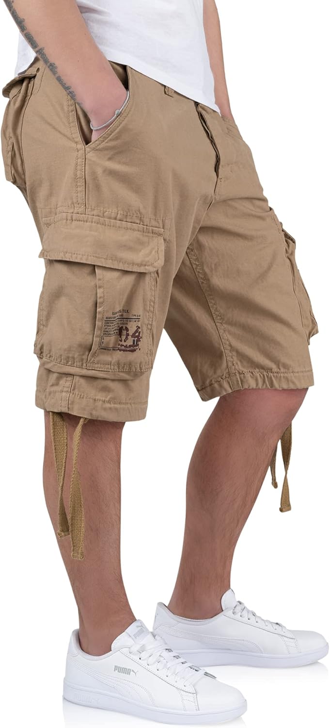 Surplus Raw Vintage Airborne Vintage Herren Cargo Shorts S Beige, S Beige