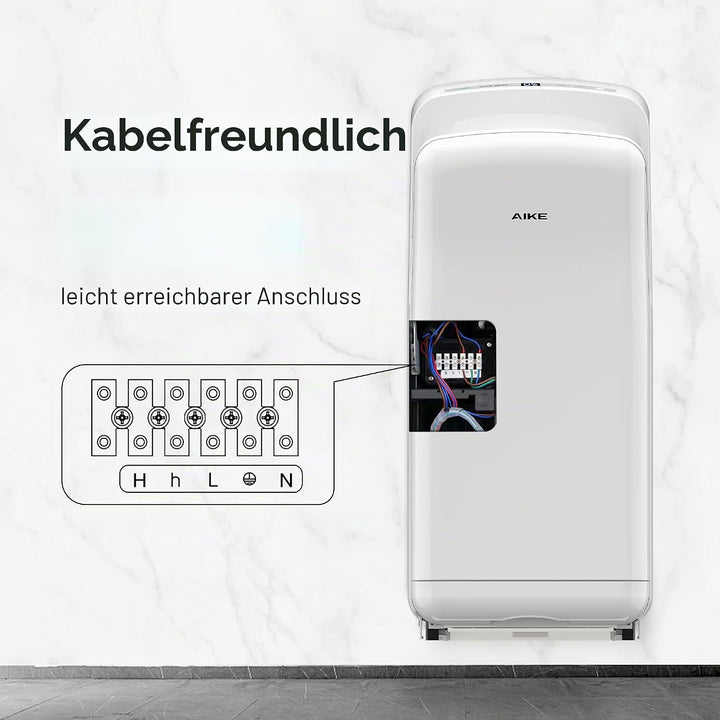 AIKE 2005H Händetrockner, Kommerzieller elektrischer Händetrockner, mit HEPA-Filter, Super Powerful,