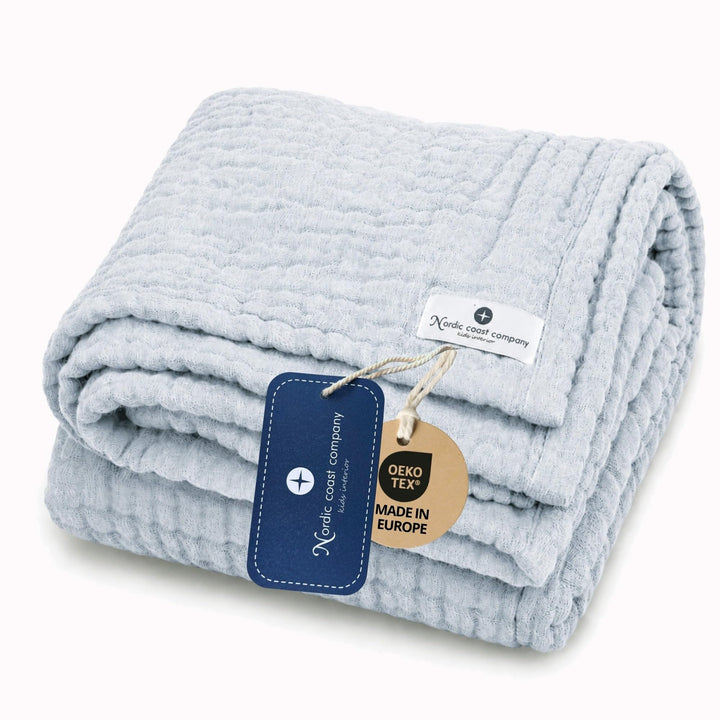 Nordic Coast® Musselindecke Baby – Mulltücher aus Baumwolle – Atmungsaktive Babydecke – Spucktuch, S