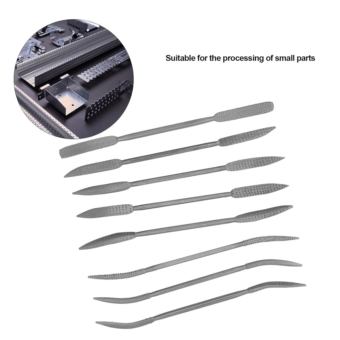 8PCS Holzfeilen und Raspeln, doppelseitiges Riffler-Holzraspel-Feilen-Set Riffler-Feilen-Set Holzfei