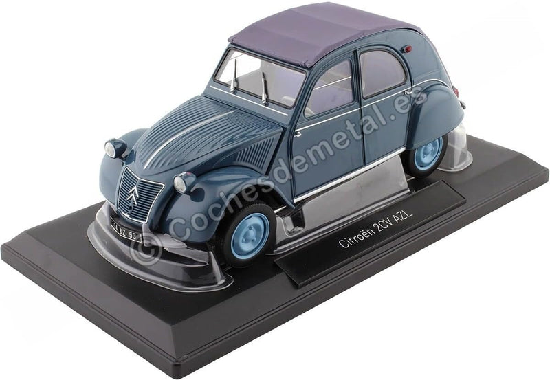 Norev NV181485 Citroën 2CV AZL 1959-Glacier Blue Citroen Collectable Model, Multi