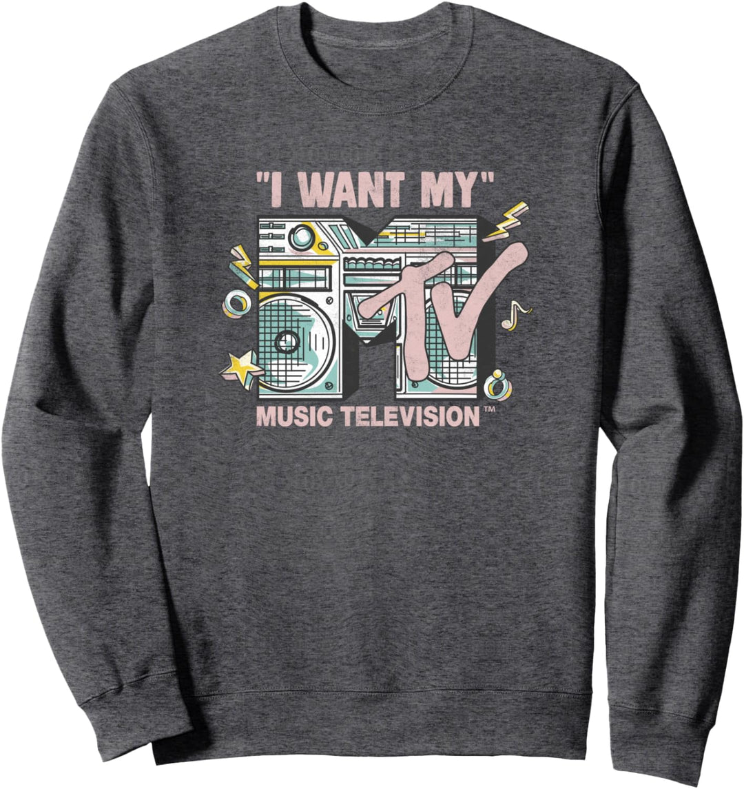 MTV Logo I Want My MTV Boombox Sweatshirt