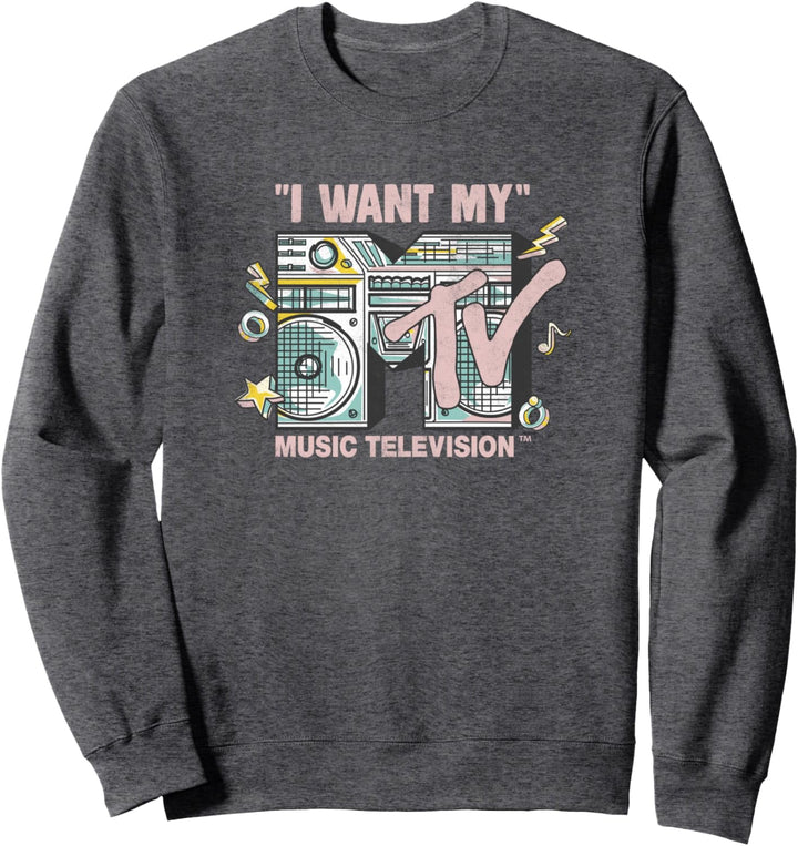 MTV Logo I Want My MTV Boombox Sweatshirt