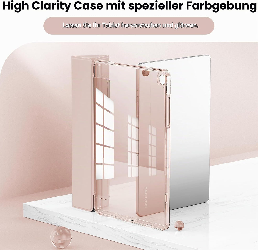 INFILAND Hülle für Samsung Galaxy Tab A11+/A9+11 Zoll (2023/2025),Schlanke Standfunktion Kristallkla