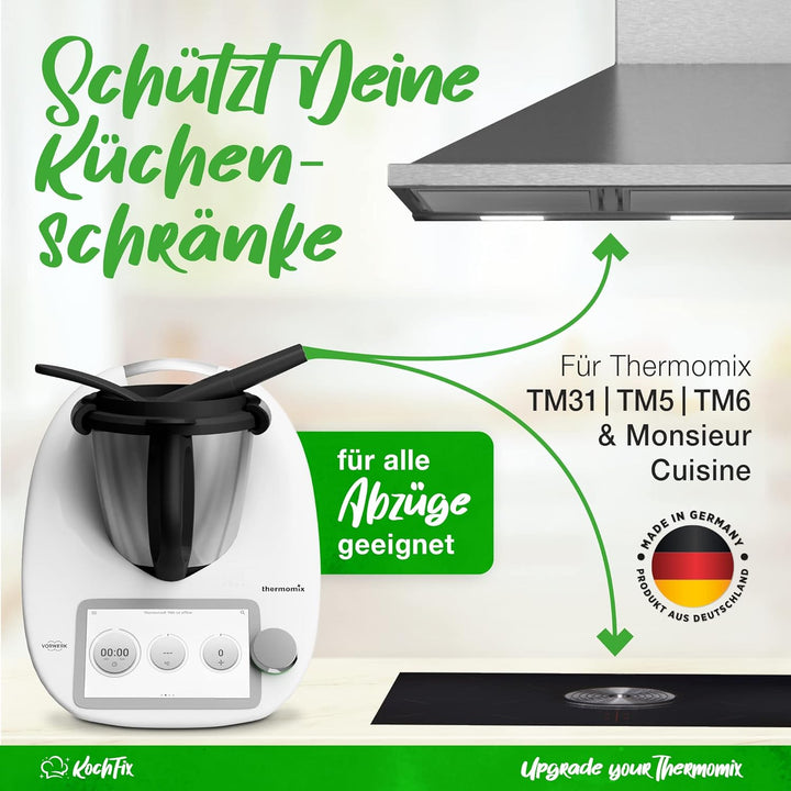 KochFix Dampfumleitung passend für Thermomix TM5, TM6, TM31, Monsieur Cuisine - Dampfumleiter zum Sc