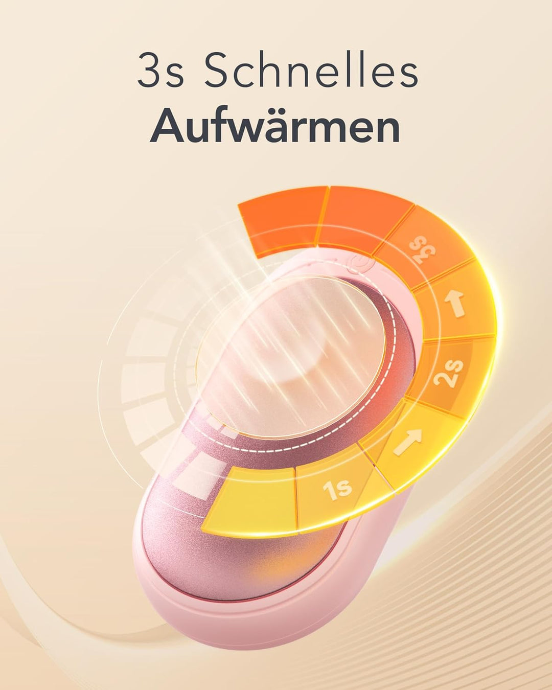 VEGER Handwärmer, Wiederaufladbar Taschenwärmer 2er-Pack mit 3 Stufen, Schnelle Wärme, Handlich & Pr