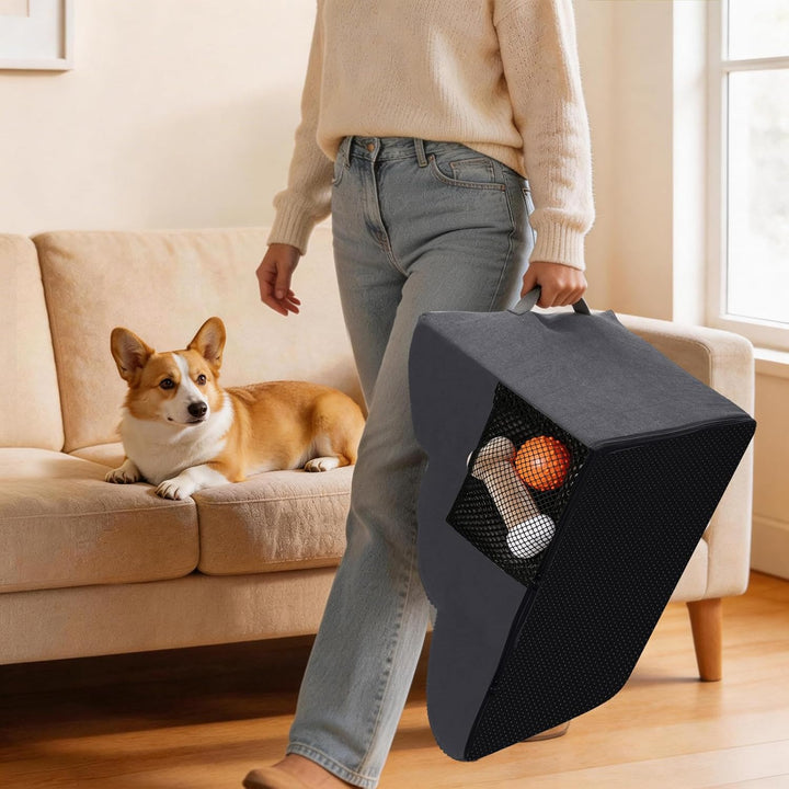 Thihome Hundetreppe 3 Stufen, rutschfeste Haustiertreppe für Kleine Hunde, Waschbarer Hundetreppe 40