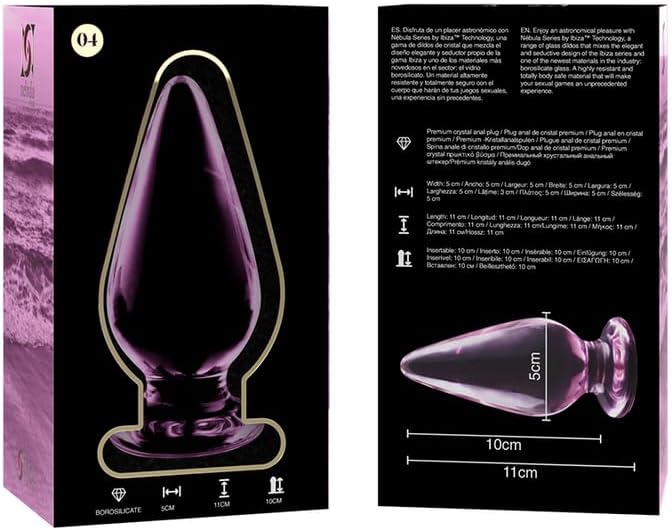 Model 4 ANAL Plug Borosilicate Glass 11 X 5 cm PINK