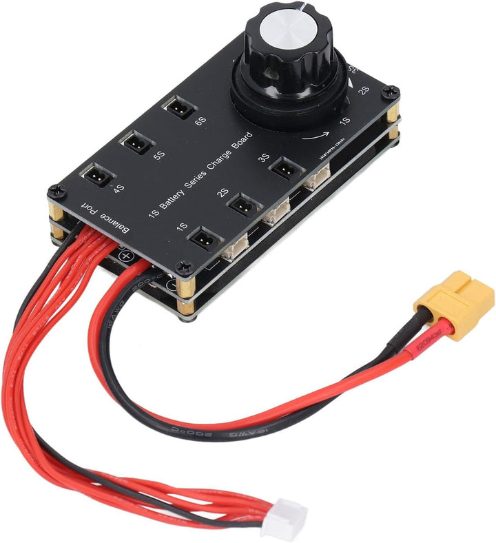 6-Kanal LiPo Batterie Balancer Ladeplatine 1S mit PH2.0- und BT2.0-Anschlüssen und drehbarem Schalte