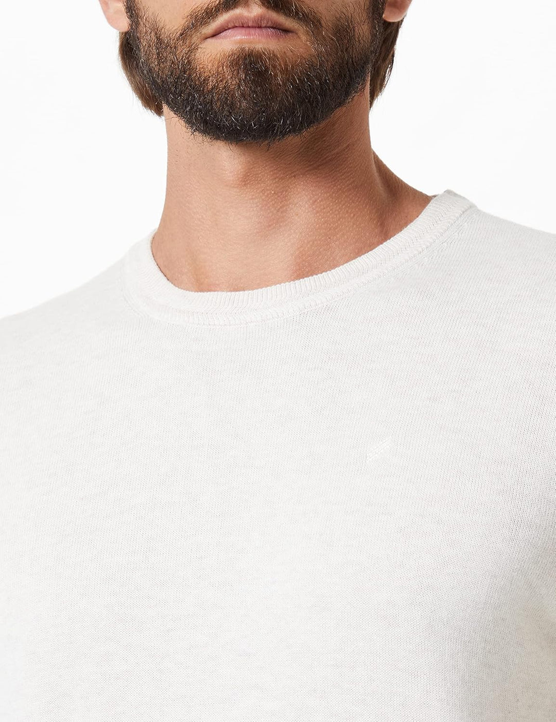 Daniel Hechter Herren Knit Crewneck Strickpullover S Beige, S Beige