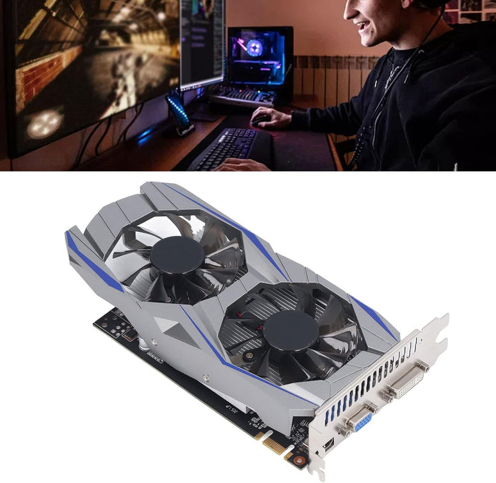Goshyda GTX 550 TI Grafikkarte, 2GB GDDR5 128BIT 4K HDR, DVI VGA HDMI Ausgang, PCI Express 1.1, Dual