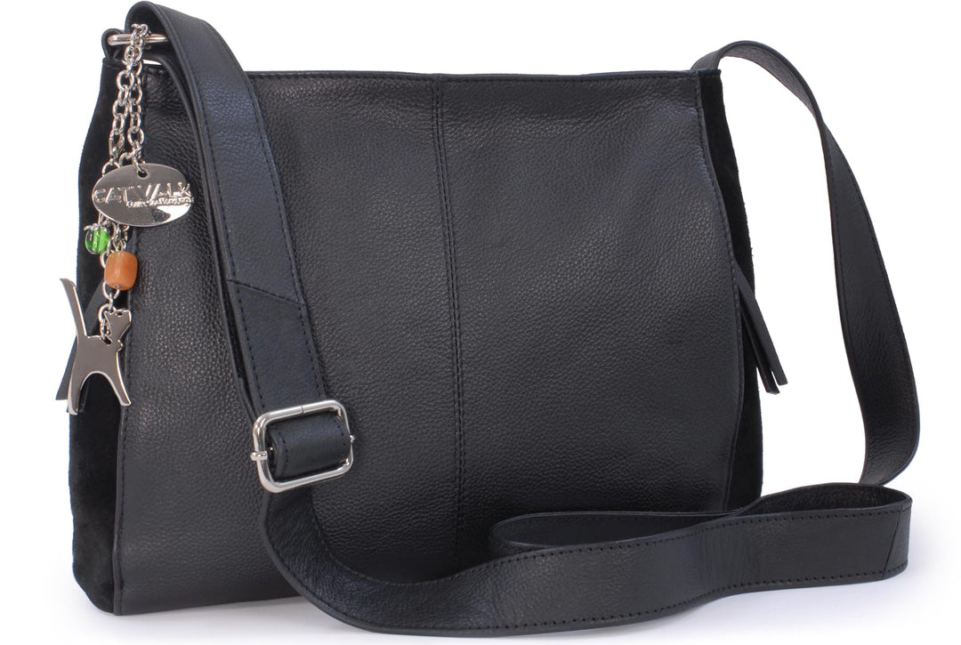 Catwalk Collection Handbags - Leder Und Veloursleder - Umhängetasche/Schultertasche von Kindle/Table