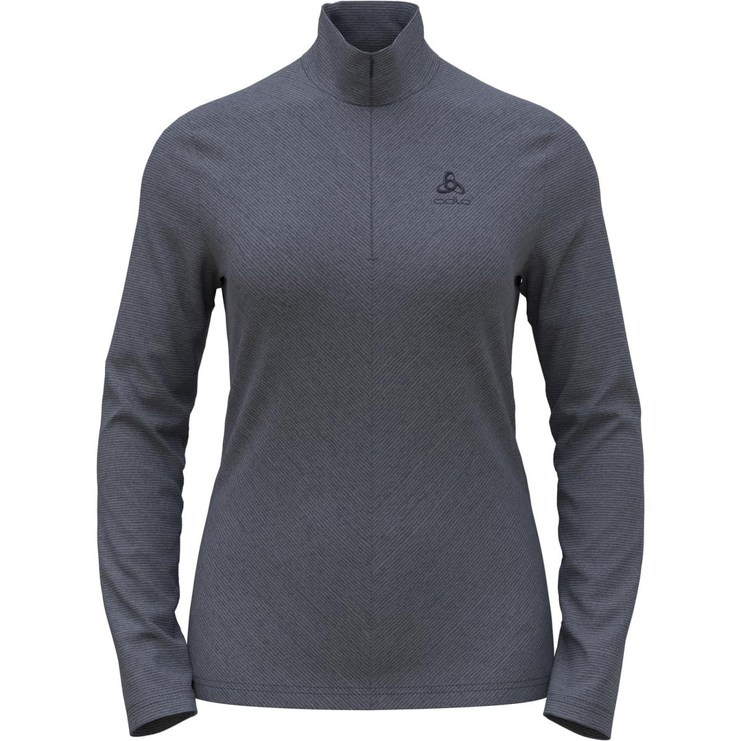 Odlo Damen Roy_542331 Mid Layer mit Reissverschluss XL Folkstone Gray - India Ink, XL Folkstone Gray