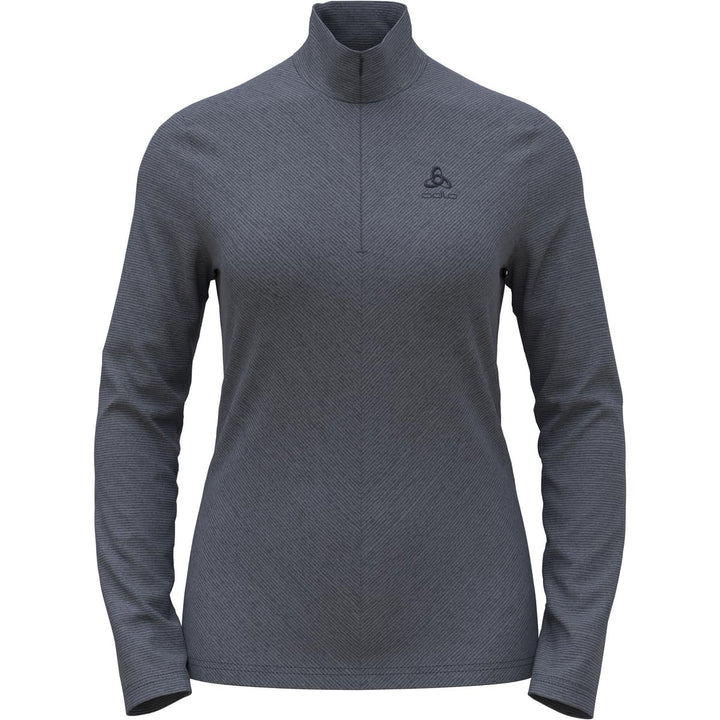 Odlo Damen Roy_542331 Mid Layer mit Reissverschluss XL Folkstone Gray - India Ink, XL Folkstone Gray