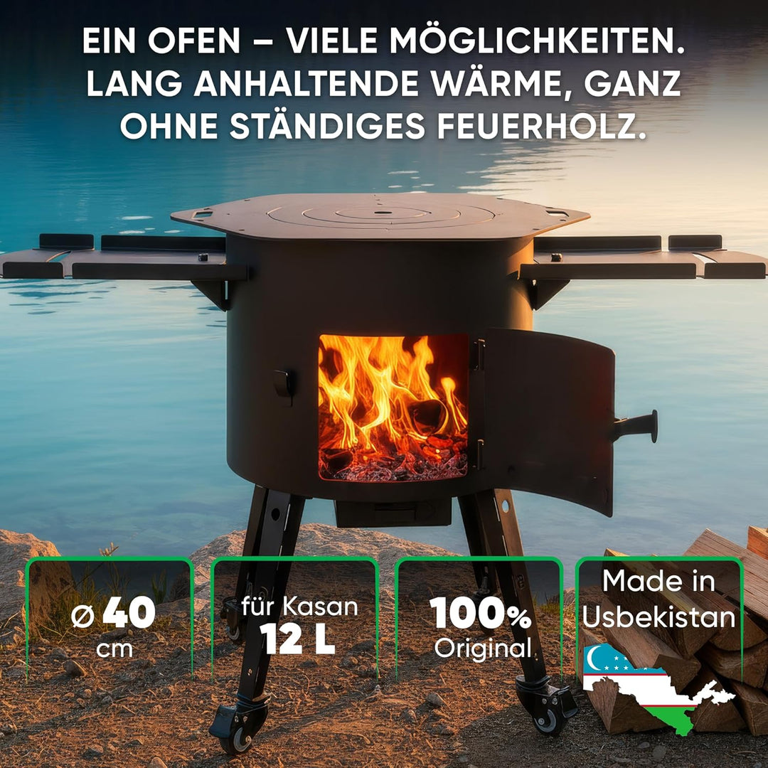 Feuerofen Utschak Ø 40cm für Kazan Wok 12L | Kasan-Ofen Учаг Feuerschale Gulaschkanone | Usbekische