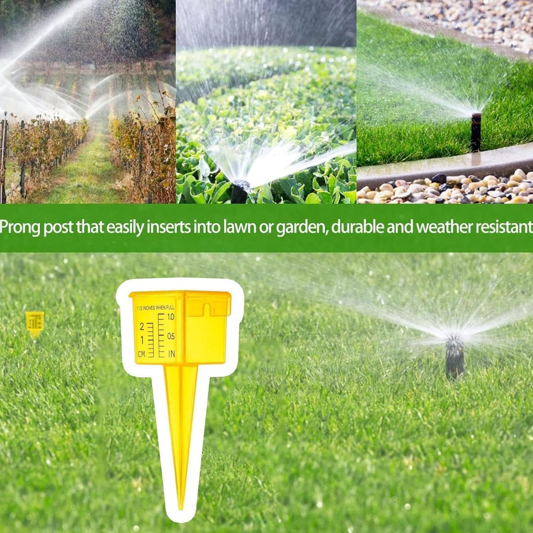 MEISO 10 Stück Regenmesser für den Garten, Regenmesser aus Kunststoff mit Skala, Wassermessgerät für