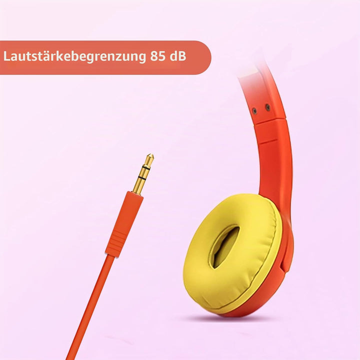 Olyre Kinder Kopfhörer Mädchen, sichere 85 dB Lautstärkeregler,LED-Kopfhörer für Kinder für Schule,