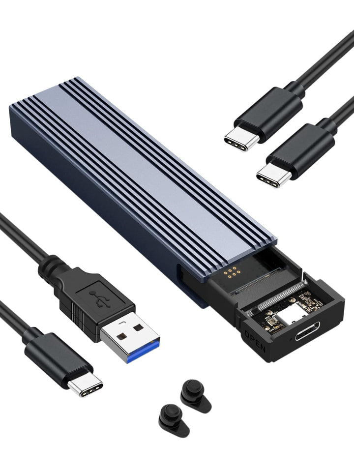 VCOM M.2 NVMe SSD Gehäuse, 10Gbps NVMe PCIe auf USB Adapter mit USB 3.2 Gen2, werkzeugfreie Installa