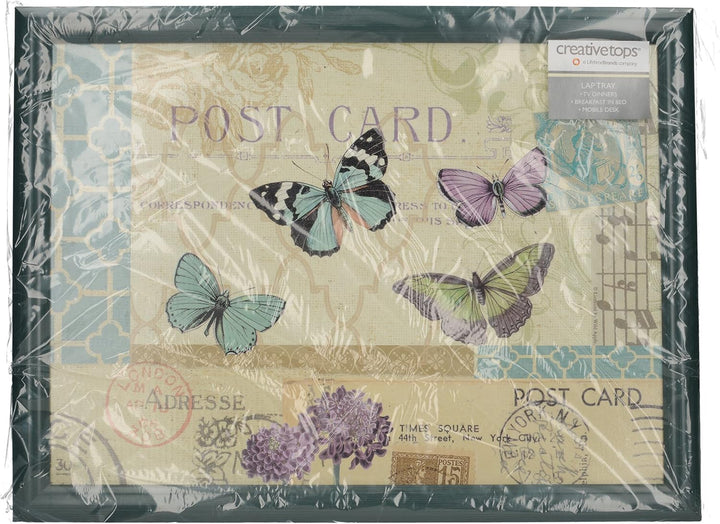 Postcard Butterfly Bean Bag Cushion Lap Tray Laptop Tray By Creative Tops Postkarte, Postkarte