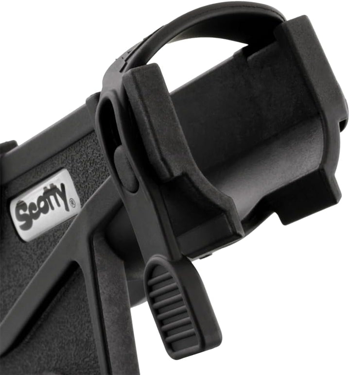 Scotty Baitcaster/Spinnrutenhalter mit 241 Seitendeck-Halterung Schwarz, Schwarz