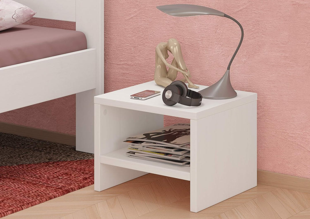 Erst-Holz Nachttisch modern weiss Kiefer massiv 90.20-K5 W