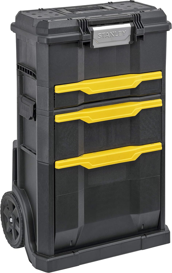Stanley Rollende Werkstatt (77,8 x 48,8 x 34,8 cm, 2-in-1, modular aufgebaut, drei entnehmbare Werkz