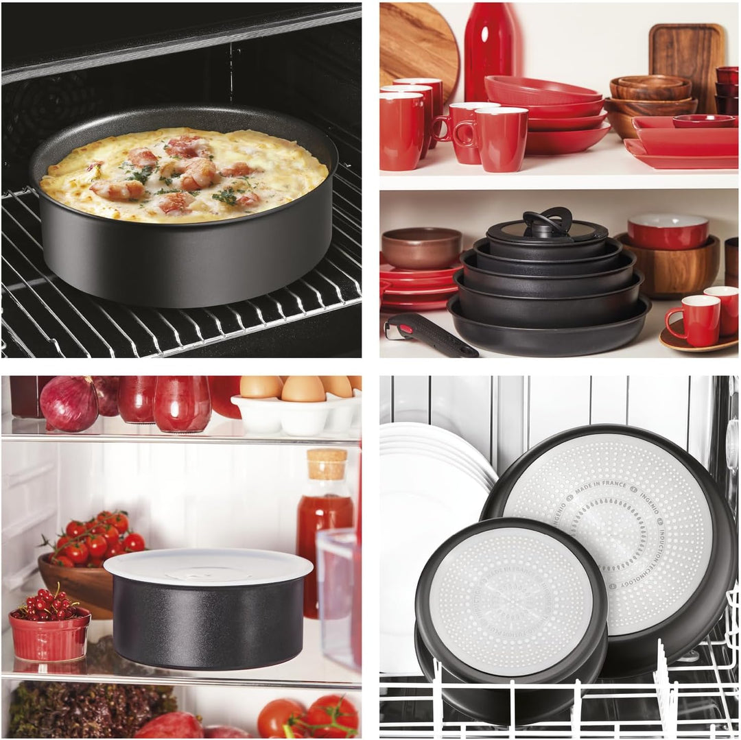Tefal L98630 Ingenio Kunststoff-/Edelstahl-Griff | abnehmbarer Universalgriff | kompatibel mit allen