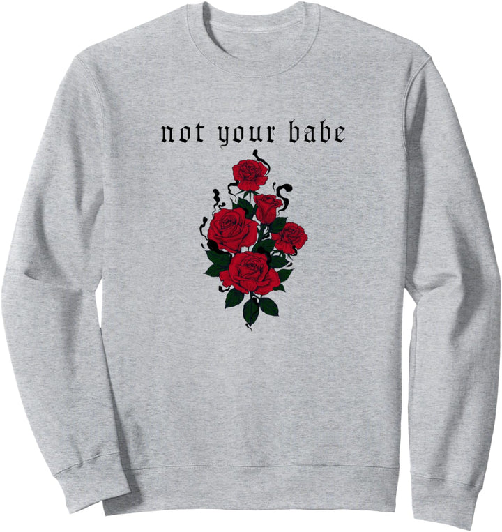 Aesthetic E-girl E-boy Goth Rose Soft Grunge Sad Babe Sweatshirt