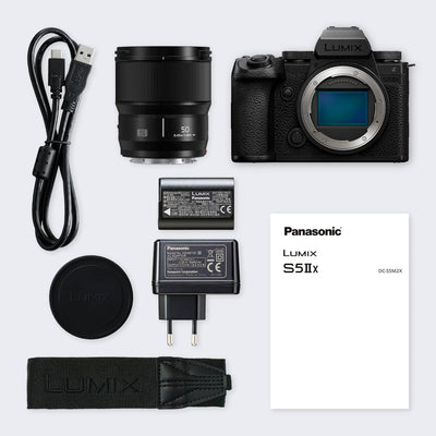 Panasonic LUMIX DC-S5M2XCE Spiegellose Vollformatkamera mit S 50mm F1.8 Objektiv, 4K 60p & 6K 30p un