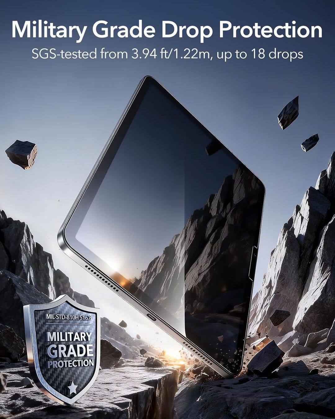 ESR 2 Stück Armorite Schutzfolie für iPad Air 11 Zoll M4/M3/M2 (2026/2025/2024), 9H Panzer Schutz Gl