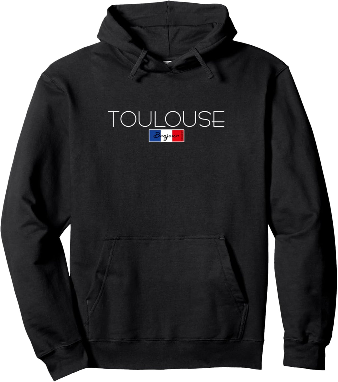 Toulose Frankreich Urlaub Sommerparty weisse Schrift Pullover Hoodie
