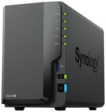 Synology DS224+ 2-Bay Diskstation NAS (Intel Celeron J4125 4-Core 2.0 GHz 2GB DDR4 RAM 2xRJ-45 1GbE